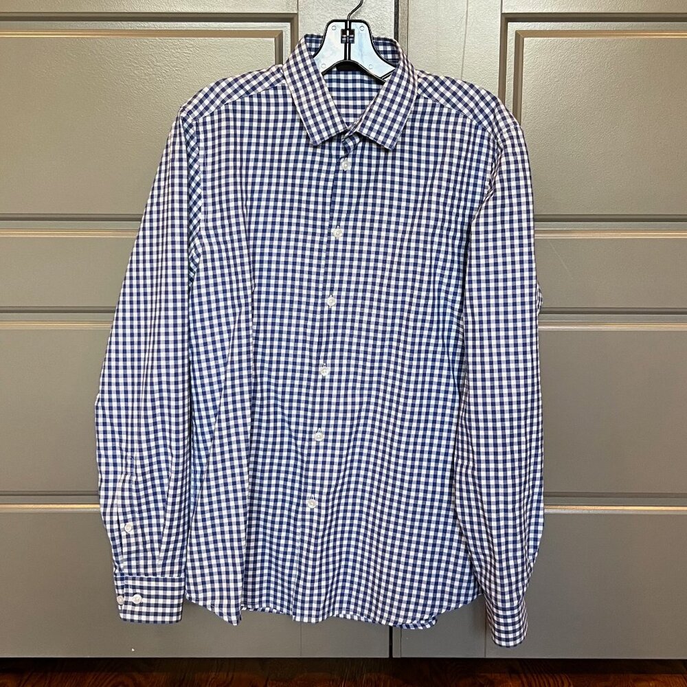 Asos Men's dress shirt sz M in blue and white check